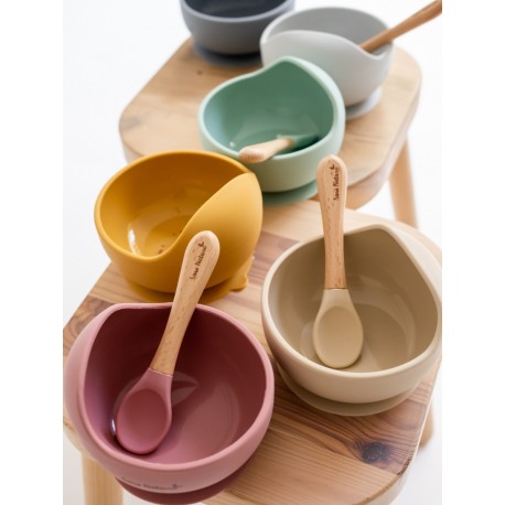 Set Nordic  bol y cuchara con ventosa Saro